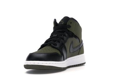 Jordan 1 Mid Olive Canvas Black (GS)