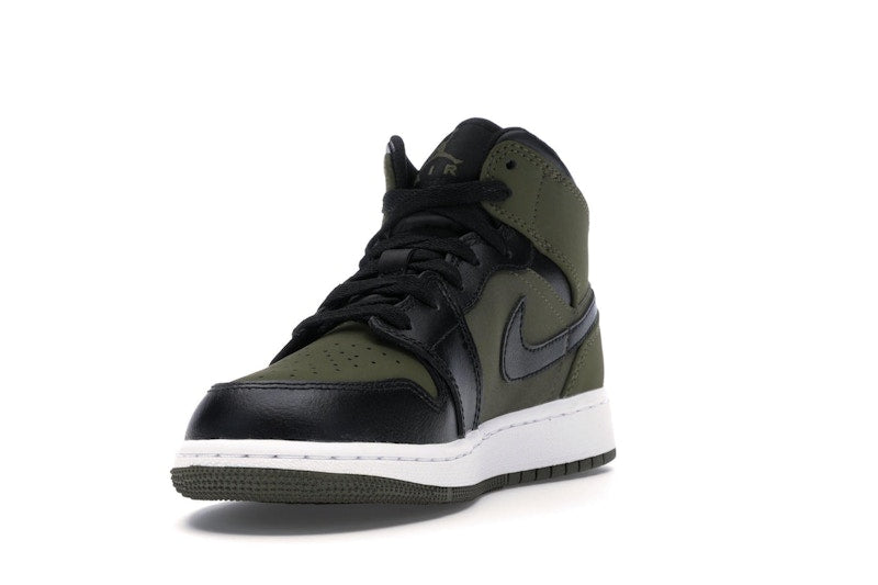 Jordan 1 Mid Olive Canvas Black (GS)