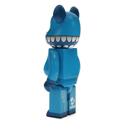 Bearbrick x a-nation KAWS Chompers 100% & 400% Set Blue