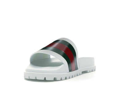 Gucci Web Slide Sandal White
