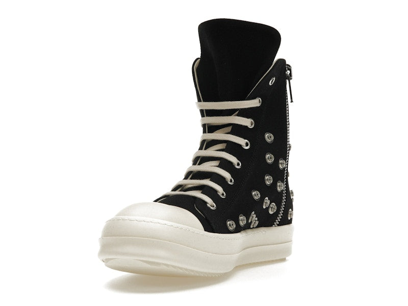 Rick Owens DRKSHDW Sneaks Studded Eyelets Black Milk