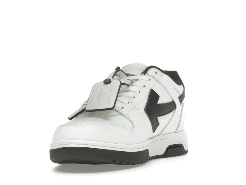 OFF-WHITE Out Of Office OOO Low Tops White Brown