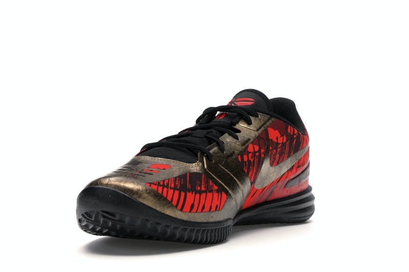 Nike KB Mentality Black Metallic Gold Chilling Red