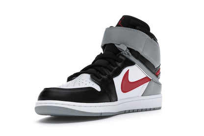 Jordan 1 High FlyEase Black Particle Grey Gym Red