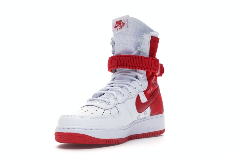 Nike SF Air Force 1 High White University Red