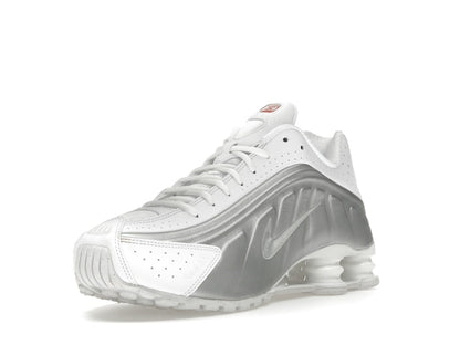 Nike Shox R4 White Bright Crimson Metallic Silver