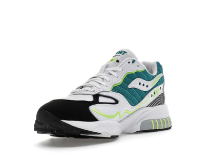 Saucony 3D Grid Hurricane White Green Lime