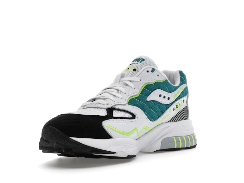 Saucony 3D Grid Hurricane White Green Lime