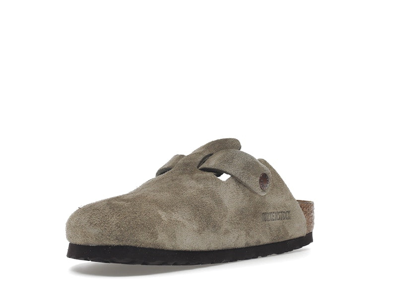 Birkenstock Boston Soft Footbed Suede Taupe (Narrow Fit)