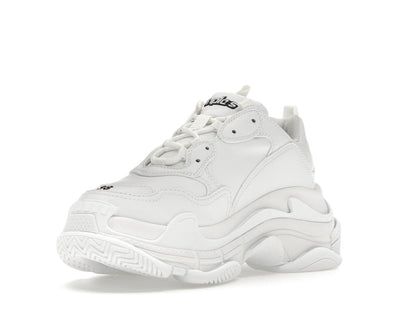 Balenciaga Triple S Synthetic Leather Triple White (Women's)