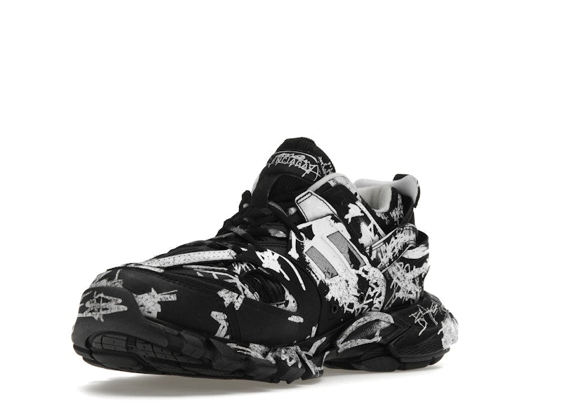 Balenciaga Track Graffiti Black White