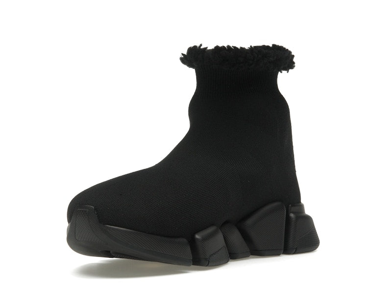 Balenciaga Speed 2.0 Recycled Fake Fur Black (Women's)