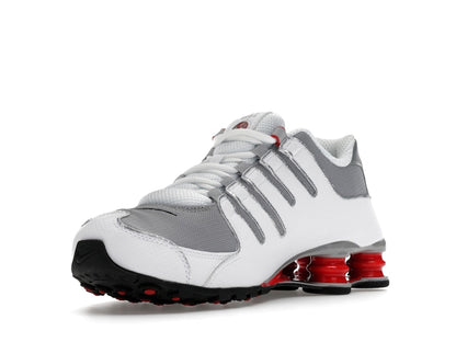 Nike Shox NZ White Red Metallic Silver