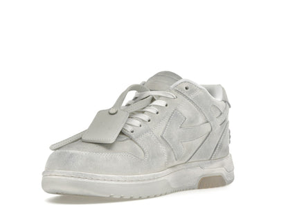 OFF-WHITE Out Of Office OOO Low Tops White Distressed