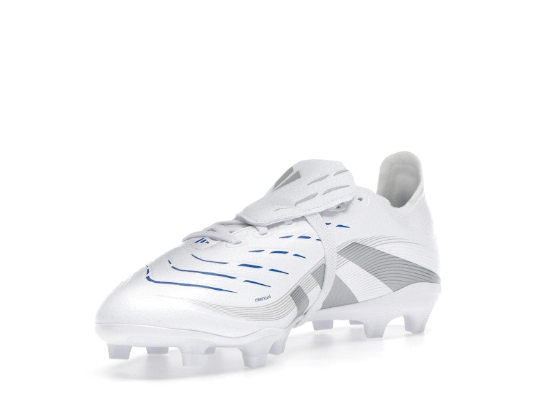 adidas Predator League Fold-Over Tongue FG/MG Cloud White Silver Metallic Bright Royal