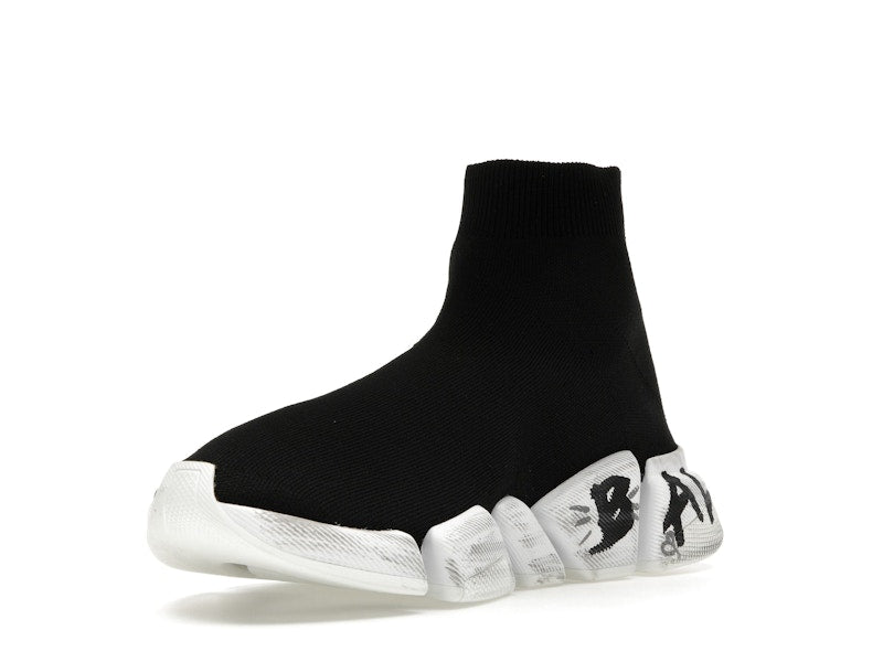 Balenciaga Speed 2.0 Graffiti Recycled Knit Black (Women's)