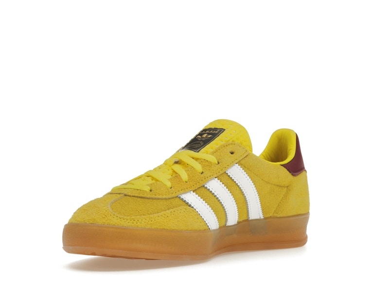 adidas Gazelle Indoor Bright Yellow Collegiate Burgundy (Women's)