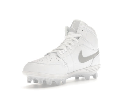 Jordan 1 Mid TD Cleat White Grey Fog