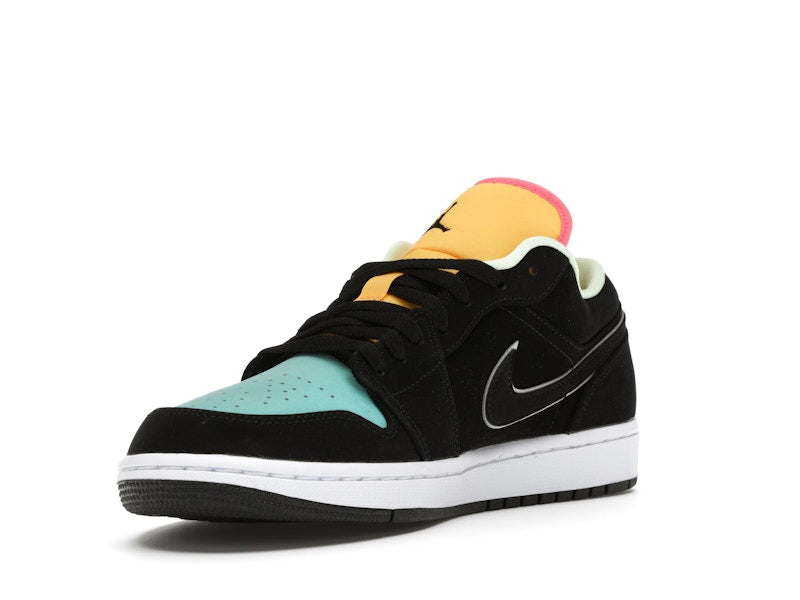Jordan 1 Low Black Aurora Green Laser Orange