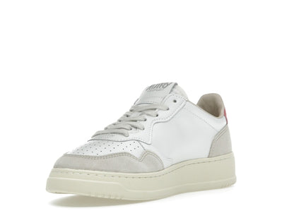Autry Medalist Leather Low White Tearose Beige (Women's)
