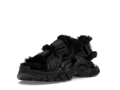 Balenciaga Track Sandal Fake Fur Black (Women's)