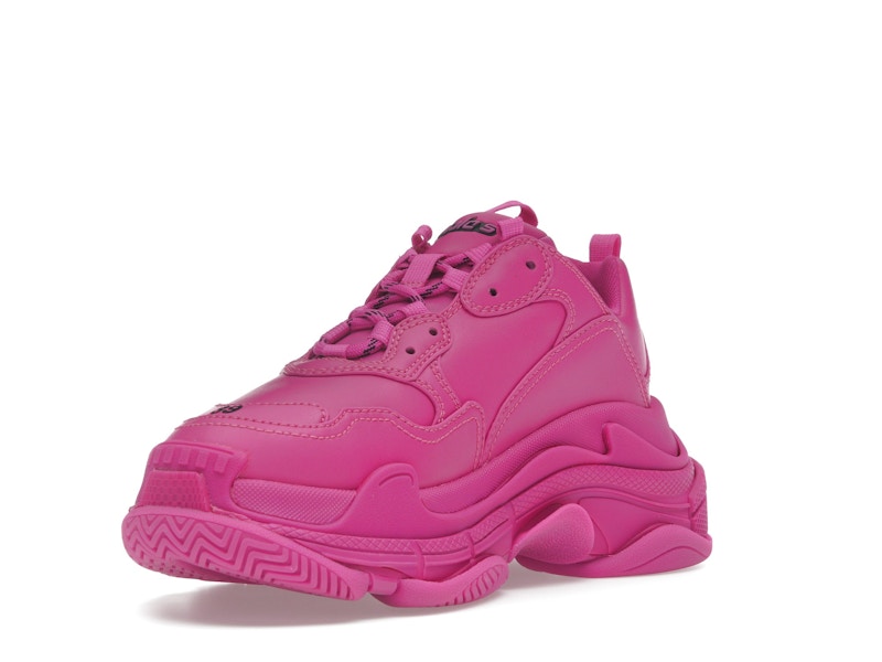 Balenciaga Triple S Faux Leather Dark Pink (Women's)