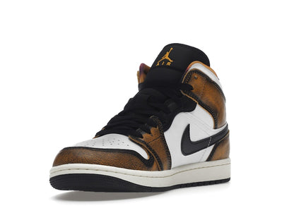 Jordan 1 Mid SE Orange Wear Away