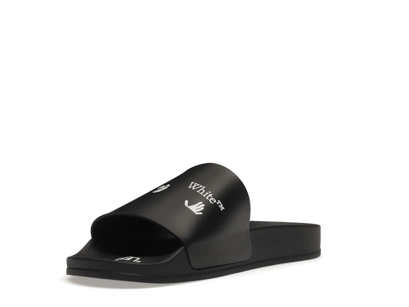OFF-WHITE Drowning Man Logo Slides Black White FW21