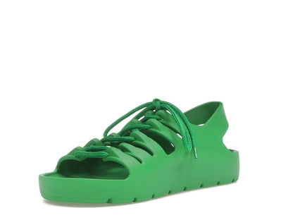 Bottega Veneta Jelly Lace Up Sandal Green