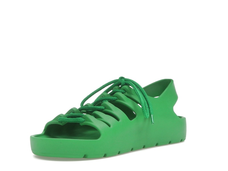 Bottega Veneta Jelly Lace Up Sandal Green