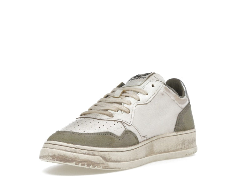 Autry Medalist Low Super Vintage White Silver Lizard