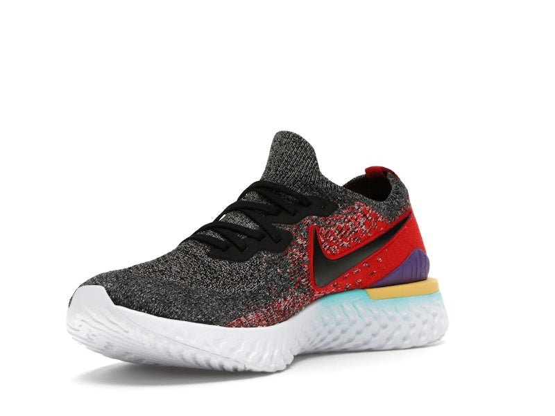 Nike Epic React Flyknit 2 Black Hyper Jade University Red