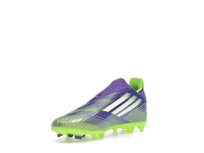 adidas F50 League Laceless FG/MG Purple Rush Cloud White Lucid Lemon (GS)