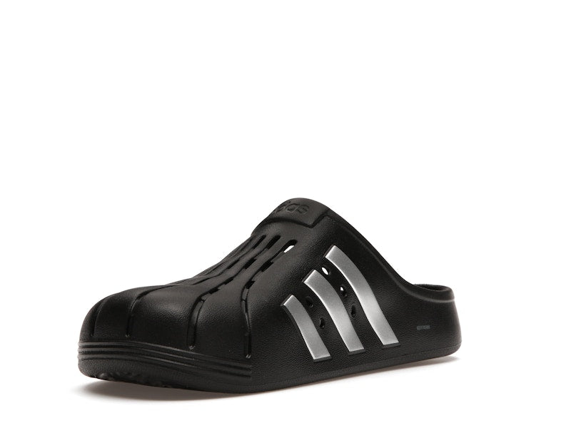 adidas Adilette Clog Black Silver