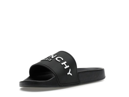 Givenchy Paris Flat Sandals Black White