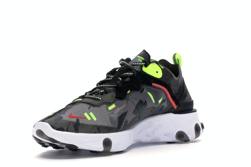 Nike React Element 87 Medium Olive Bright Crimson