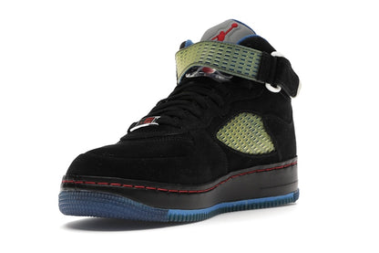 Jordan AJF 5 Black Blue Ribbon Varsity Red