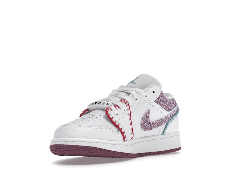 Jordan 1 Low White Light Bordeaux (GS)