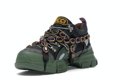 Gucci Flashtrek SEGA Green Removable Crystal