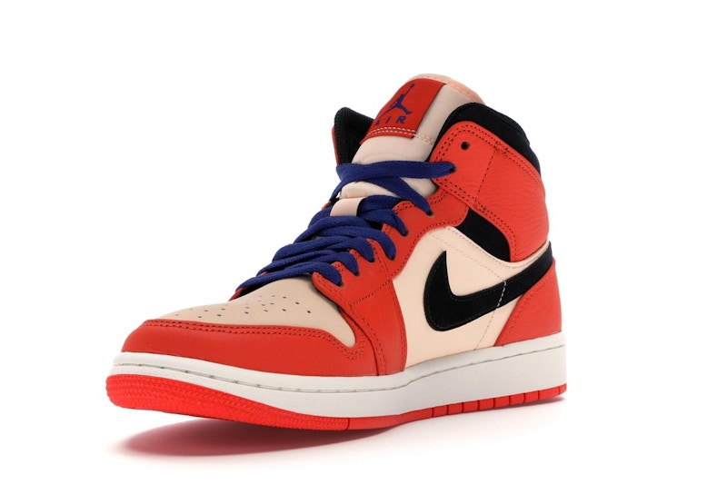 Jordan 1 Mid Team Orange Black