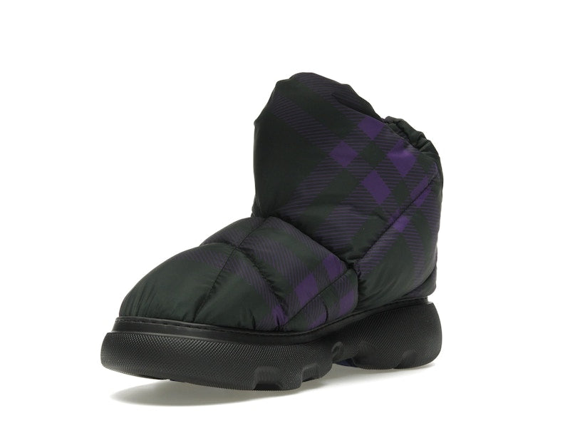 Burberry Check Pillow Boot Black Purple (Women's)