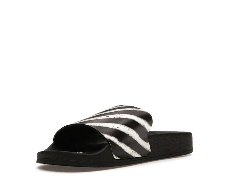 Off-White Spray Stripes Slides Black