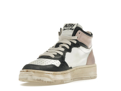 Autry Medalist Leather Mid Super Vintage White Pink Black (Women's)