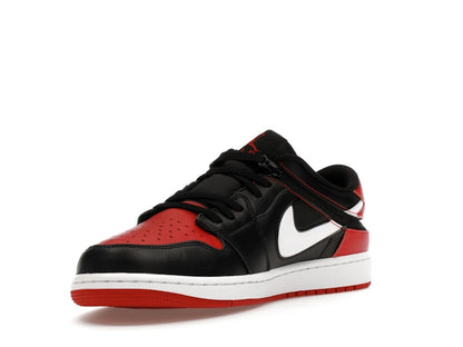 Jordan 1 Low FlyEase Black White Gym Red