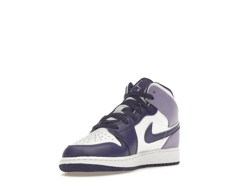 Jordan 1 Mid White Sky J Purple (GS)