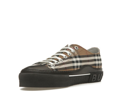 Burberry Vintage Check Lace-Up Sneaker Beige Brown