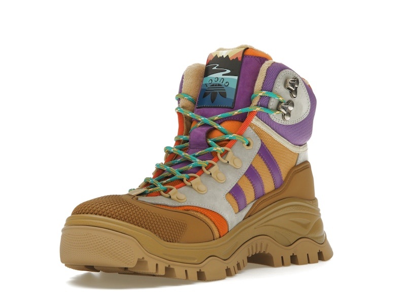 Gucci x Adidas Laced Up Boots Brown Purple (Women's)