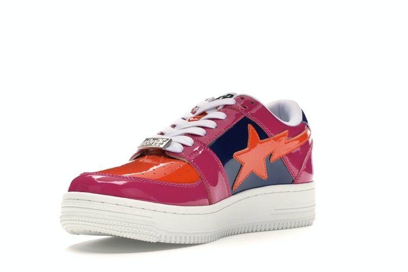 A Bathing Ape Bape Sta Low Color Block Pink Orange Navy