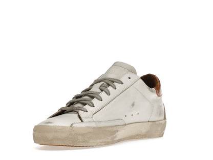 Golden Goose Super-Star White Vacchetta Tan Grey Suede Patch
