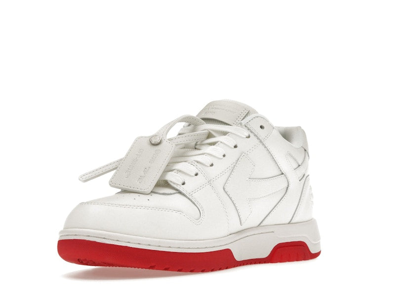 OFF-WHITE Out Of Office OOO Low Tops White Red